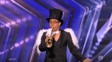 Playing Trumpet Americas Got Talent GIF - Playing Trumpet Americas Got Talent Agt GIFs