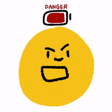 emoji expression battery danger annoyed