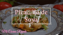 picadillo de soya tostadas comida comida vegetariana comida mexicana