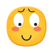 a yellow smiley face with a slight smile on its face