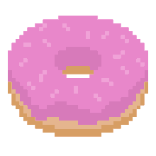 donut pixel spin doughnut pink
