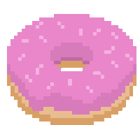 Donut Pixel Sticker - Donut Pixel Spin Stickers