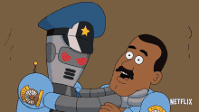 strangle kill bad cop robot angry