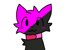 a close up of a cartoon cat 's face with its tongue sticking out .