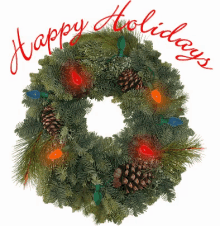 Happy Holidays Wreath GIF - Happy Holidays Wreath GIFs
