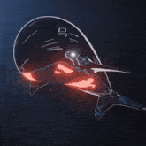 a drawing of a dolphin with a red light coming out of its mouth