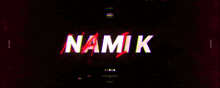 the name namik is displayed on a red background