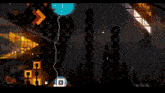 a video game is being played on a red background with arrows pointing in different directions .