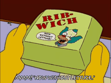 Mcrib Ribwich GIF - Mcrib Ribwich Simpsons GIFs