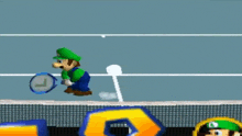 Luigi Mario Tenis GIF - Luigi Mario Tenis Luigi Fru GIFs