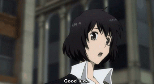 GIF anime reaction good luck girl - animated GIF on GIFER - by Mebar