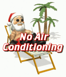 No Air Conditioning Santa GIF - No Air Conditioning Santa No Ac GIFs
