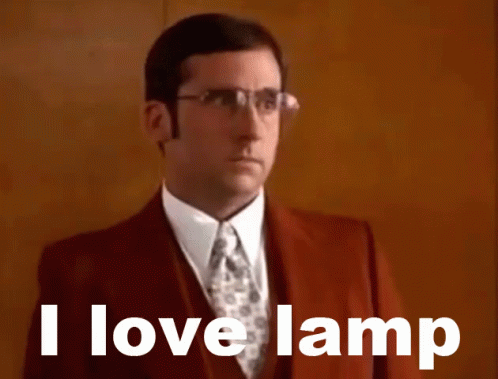I Love Lamp GIF - Anchorman Steve Carell Brick GIFs