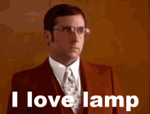 I Love Lamp GIF - Anchorman Steve Carell Brick GIFs