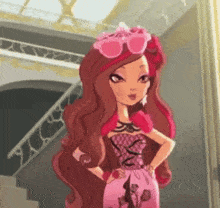 a cartoon girl wearing sunglasses and a crown