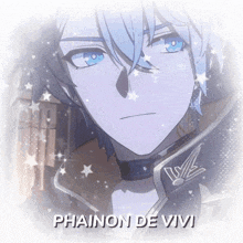 a picture of a boy with blue eyes and the name phainon de vivi