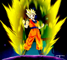 a picture of a cartoon character called goku is displayed with the watermark flash & trudory