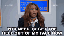 You Need To Get The Heel Out Of My Face Now Danni King GIF - You Need To Get The Heel Out Of My Face Now Danni King Sistas GIFs