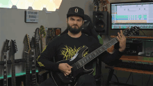 Playing Guitar Andrew Baena GIF - Playing Guitar Andrew Baena Rock And Roll GIFs