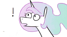 a framed drawing of a pony with a green mane