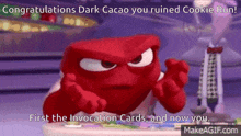 Inside Out Cookie Run Kingdom GIF - Inside Out Cookie Run Kingdom Dark Cacao Cookie GIFs