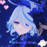 a picture of a girl with the name furia de trei