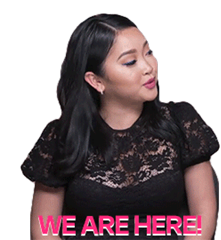 We Are Here Lana Condor Sticker - We Are Here Lana Condor Were Here Stickers