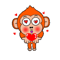 Monkey Animal Sticker - Monkey Animal Love Stickers