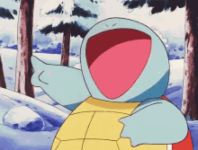 Snowball Fight GIF - Pokemon Squirtle Snow Ball GIFs