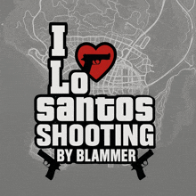 a poster that says i love santos shooting by blammer