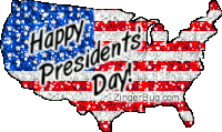 Happy Presidents Day Glitter Sticker