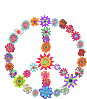 Blumen Peace Sticker - Blumen Peace Flower Power Stickers