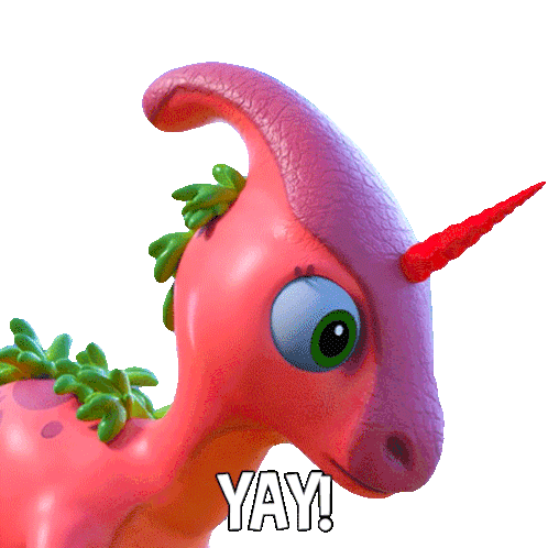 Yay Pacca The Parasaurolophus Sticker - Yay Pacca The Parasaurolophus Blippi Wonders - Educational Cartoons For Kids Stickers