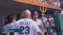 a baseball player with the name tellez on his back