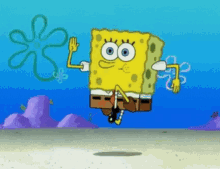 Spongebob Running GIF