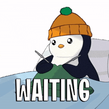 penguin waiting