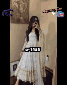 georgette gown white gown sr1455 fashion excited