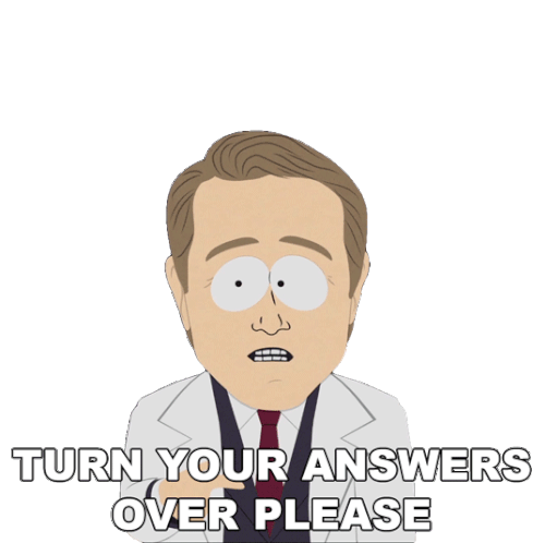 Turn Your Answers Over Please Expert Sticker - Turn Your Answers Over Please Expert South Park Stickers