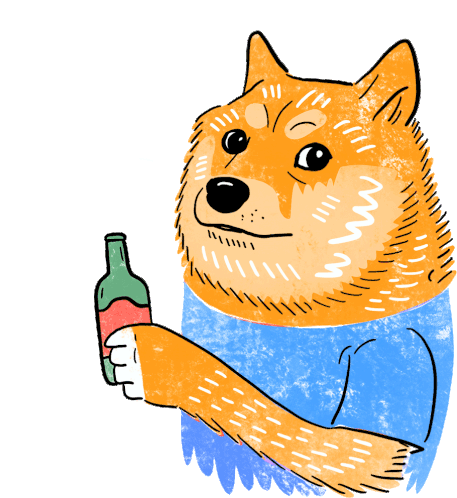 Lets Do A Beer Doge Sticker - Lets Do A Beer Doge Doggo Stickers