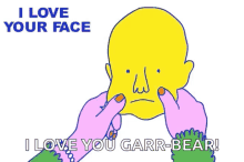 I Love Your Face I Love You Garr Bear GIF