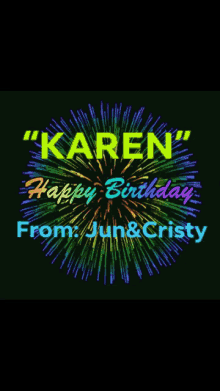 Happy Birthday Karen GIF - Happy Birthday Karen Hbd GIFs