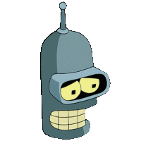 Sad Bender Sticker - Sad Bender Futurama Stickers