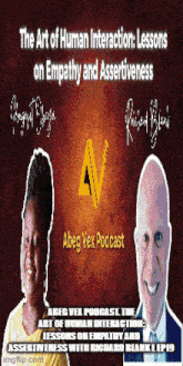 a poster for a podcast called the art of human interaction
