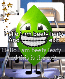 Beefy Leafy Hello I Am Beefy Leafy And This Is The Exit GIF - Beefy Leafy Hello I Am Beefy Leafy And This Is The Exit GIFs
