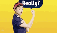 Really? / Melissa Villasenor / Saturday Night Live / We Can Do It / Rosie The Riveter GIF - Really Rosie The Riveter Melissa Villasenor GIFs