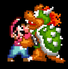 Mario Bowser GIF - Mario Bowser Punch GIFs
