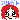 a pixel art of a person with red hair and a white face .