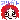 a pixel art of a person with red hair and a white face .