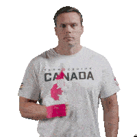 Waving Canadian Flag Mark Dejonge Sticker - Waving Canadian Flag Mark Dejonge Team Canada Stickers