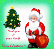 Wish You And Your Family Merry Christmas GIF